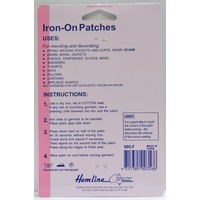 Hemline Iron-On Polycotton Twill Patches, 2 piece 10cm x 15cm FAWN