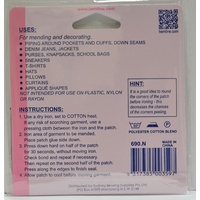 Hemline Iron-On Polycotton Twill Patches, 2 piece 10cm x 15cm NAVY