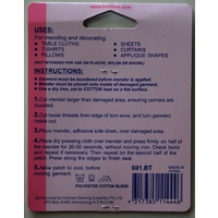 Hemline Iron-On Mending Patch Lightweight Polycotton Fabric 24cm x 9cm Bottle Green