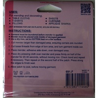 Hemline Iron-On Mending Patch Lightweight Polycotton Fabric 24cm x 9cm Fawn