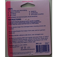 Hemline Iron-On Mending Patch Lightweight Polycotton Fabric 24cm x 9cm Light Grey