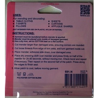 Hemline Iron-On Mending Patch, Lightweight Polycotton Fabric, 24cm x 9cm, Navy