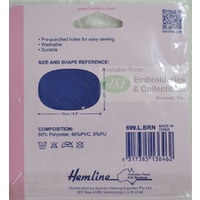 Hemline Vinyl Patch 15 x 10cm, Sew In, BROWN