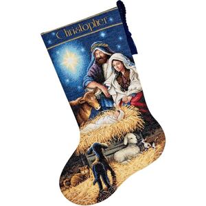 HOLY NIGHT STOCKING Counted Cross Stitch Kit 40.6cm Long, 70-08838