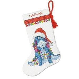 Disney EEYORE Christmas Stocking Cross Stitch Kit, 25.4cm Long, 70-08969