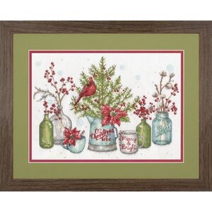 BIRDS & BERRIES Counted Cross Stitch Kit 14" x 10" 70-08994