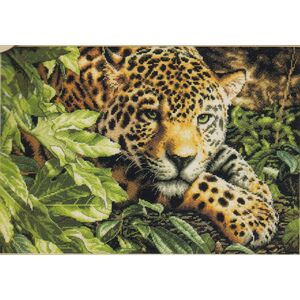 Dimensions LEOPARD IN REPOSE Counted Cross Stitch Kit 40.6 x 27.9cm, 70-35300