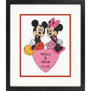 Disney MICKEY & MINNIE WEDDING RECORD Counted Cross Stitch Kit #70-35372