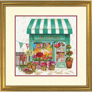 BLOOMS FLOWER SHOP Counted Cross Stitch Kit #70-35401 By Dimensions 30.4cm x 30.4cm (12" x 12")