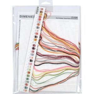 FLORAL FLAMINGO Counted Cross Stitch Kit 9" x 12" 70-35409