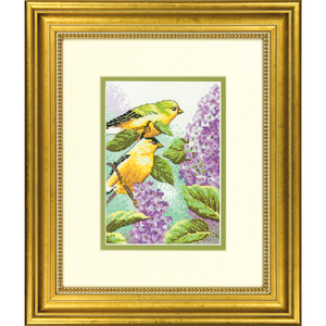 GOLDFINCH & LILACS Counted Cross Stitch Kit 70-65153