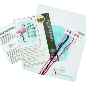 Dimensions BE A FLAMINGO Counted Cross Stitch Kit, 70-65168