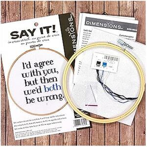 Dimensions BOTH WRONG Counted Cross Stitch Kit, Say It, 70-746998