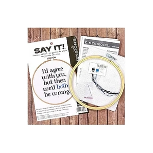 Dimensions BOTH WRONG Counted Cross Stitch Kit, Say It, 70-746998