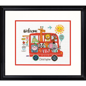 BABY ON BOARD BIRTH RECORD Counted Cross Stitch Kit #70-75534