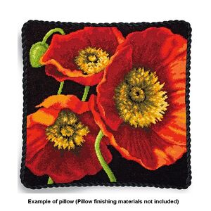 Dimensions RED POPPY TRIO Needlepoint Cross Stitch Kit, 35 x 35cm 71-20073