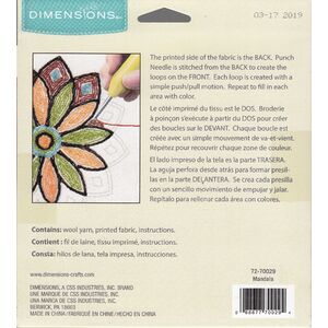 MANDALA Punched Needle Kit 20.3cm Diameter, 72-70029