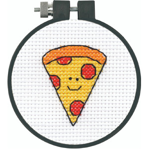 Dimensions HAPPY PIZZA Counted Cross Stitch Kit, 72-75551 Learn A Craft