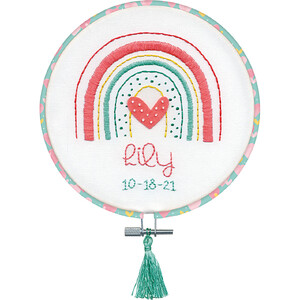 Dimensions RAINBOW BIRTH RECORD Stamped Embroidery Kit, 72-76301