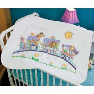 Dimensions BABY EXPRESS QUILT Stamped Cross Stitch Kit, 73427