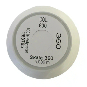 Gutermann Skala 360, WHITE 800, 5000 metre Kingspool, Almost Invisible Seams
