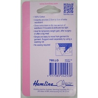 Hemline Waist Band Extender Grey Button Type Extends 2.5-5cm For Trousers & Skirts