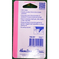 Hemline Waist Band Extender, NAVY Button Type, Extends 2.5-5cm For Trousers & Skirts