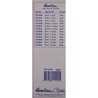 Hemline Bra Back Replacement 19mm (3/4"), 1 Hook, 2 Rows, BLACK