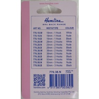 Hemline Bra Back Replacement 38mm (1 1/2"), 2 Hooks, 2 Rows, NUDE