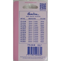 Hemline Bra Back Replacement 38mm (1 1/2"), 2 Hooks, 2 Rows, WHITE