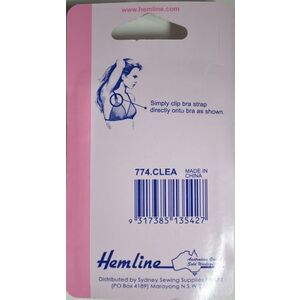 Hemline Elastic Bra Strap, 9mm, 1 Pair, Clear, Comfortable & Fashionable
