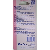 Hemline Hemming Web, Fusible For Easy Iron-Up Hemming, 25mm x 10 metres