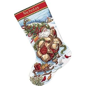 SANTA'S JOURNEY STOCKING Counted Cross Stitch Kit 40.6cm Long, 8752