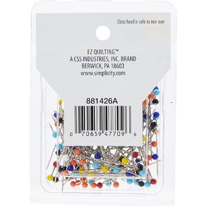 Glass Head Pins, 30mm, 150 piece pack, by EZ Quilting (881426A)