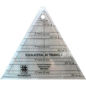Triangle Shapes 60Degree Equilateral Ruler by EZ Quilting #882670180A