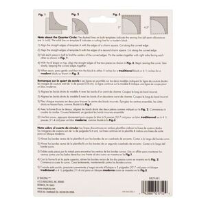 EZ Quilting EZ Quarter Circle Block Quilt Ruler (8829481)