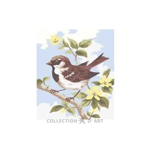 Brown Wren Tapestry Design Printed On Canvas #3315