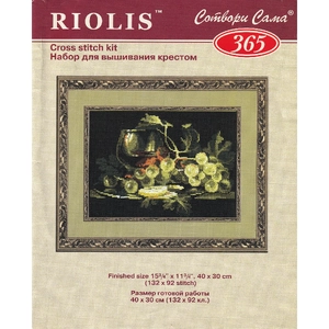 Classic Wine, Counted Cross Stitch Kit, 40cm x 30cm on 10ct Evenweave Fabric