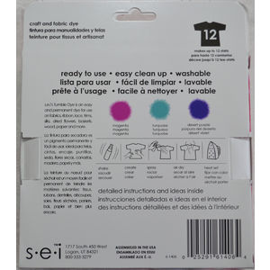 Tumble Dye Craft & Fabric Tie Dye Kit, GIRLY Colour Pack, Makes Up To 12 Shirts