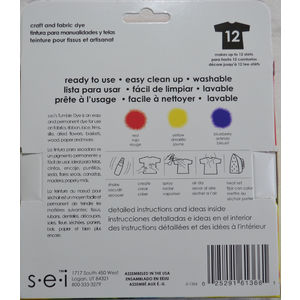 Tumble Dye Craft & Fabric Tie Dye Kit, Primary Colour Pack, Makes Up To 12 Shirts