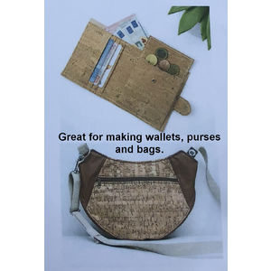 CORK Fabric, 18" x 15" Prepack, For Bags, Purses, 9010 Natural Gold