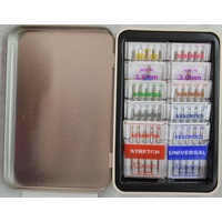 Klasse 10 x Packs Needles, Storage Tin, Most Popular Machine Needles, 42 in Total