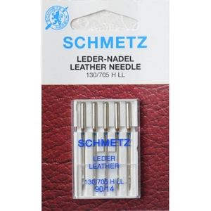 Schmetz Sewing Machine Needles, LEATHER Size 90 / 14, Pack of 5 Needles, 130/705H-J System