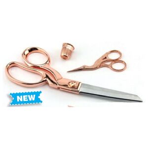 Klasse Premium Rose Gold Scissor Set, Dressmaker, Embroidery, Thimble
