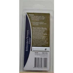 Klasse Stainless Steel Embroidery Scissors, 100mm, 4", Fine Sharp Point, LIFETIME GUARANTEE