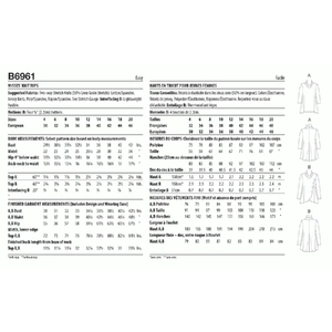 Women’s Knit Tops Sizes 4-12, Butterick Sewing Pattern 6961d5