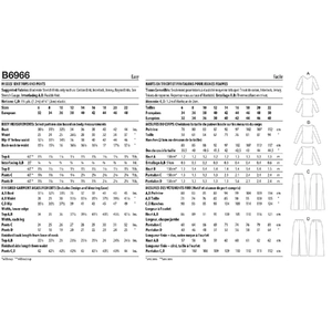 Misses' Knit Tops and Pants, Butterick Sewing Pattern 6966A5
