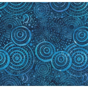 BLUE by Batik Australia #1158, Batik Cotton Fabric 110cm Wide