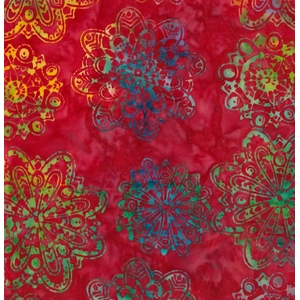 BRIGHT MANDALA #1230 by Batik Australia 110cm Wide Cotton Fabric