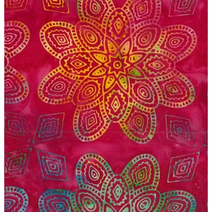 BRIGHT MANDALA #1234 by Batik Australia 110cm Wide Cotton Fabric